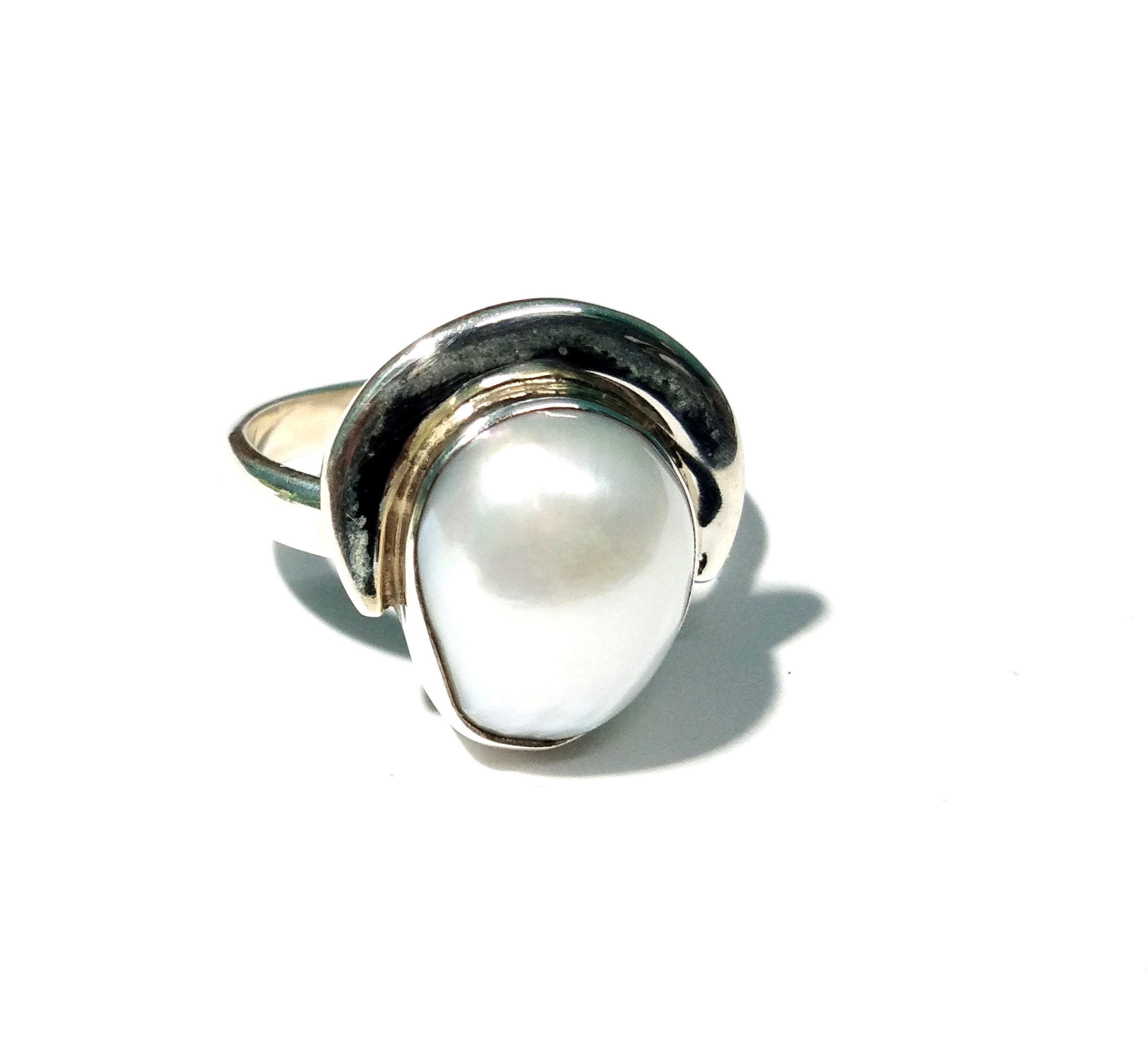 Amazing Design Good Making Ring, Natural Fresh Water Pearl Rings, With 925 Starling Silver Ring, Anniversary & Wedding Gift Ring For Women